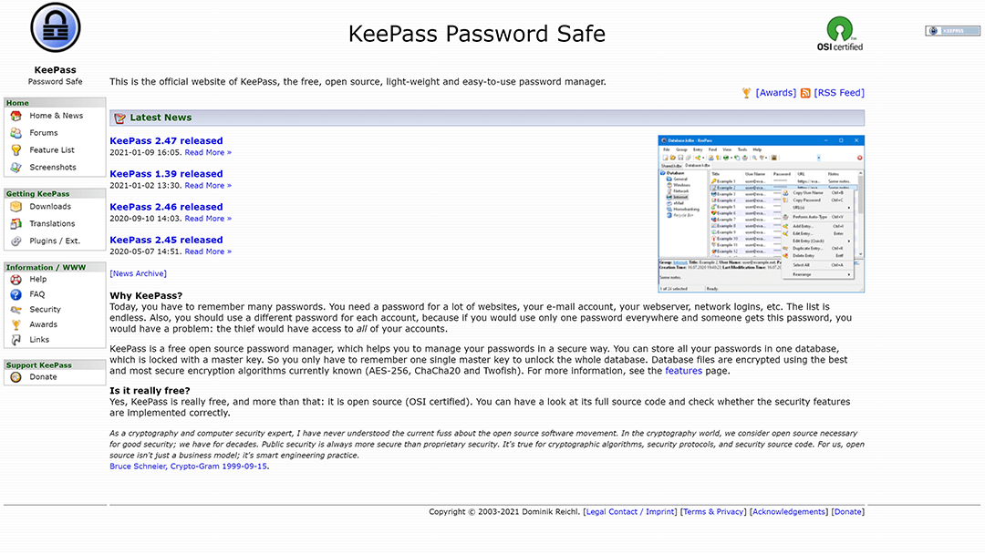 keepass.info - 7 alternativas gratuitas a LastPass